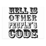 Hell is other people's code postcard