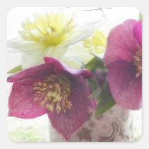 Hellebore and Daffodil Bouquet Sticker