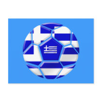 Hellenic Soccer football fans Greek flag gifts Post Card