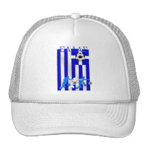 Hellenic style Greece soccer Hellas flag Hat