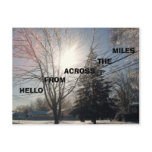 HELLO,ACROSS THE MILES postcard