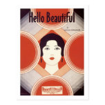 Hello Beautiful Vintage Songbook Cover Postcards