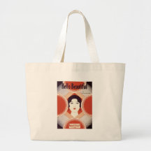 Hello Beautiful Vintage Songbook Cover Tote Bags