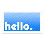 HELLO Blue Stripes Company Business Card business cards