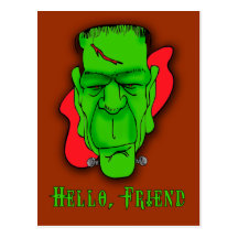 Hello Friend Custom Halloween Invitations Post Card
