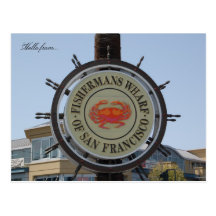 Hello from... Fishermans Wharf Postcard