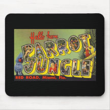 Hello from Parrot Jungle Mouse Pad