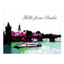 Hello from Praha txt Postcards