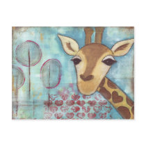 Hello ~ Giraffe Postcard