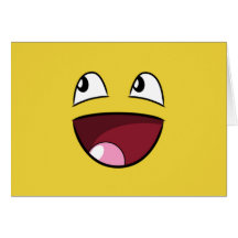 hello happy face card