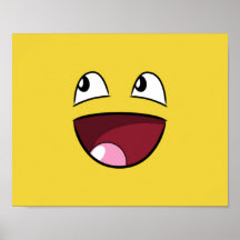 hello happy face print
