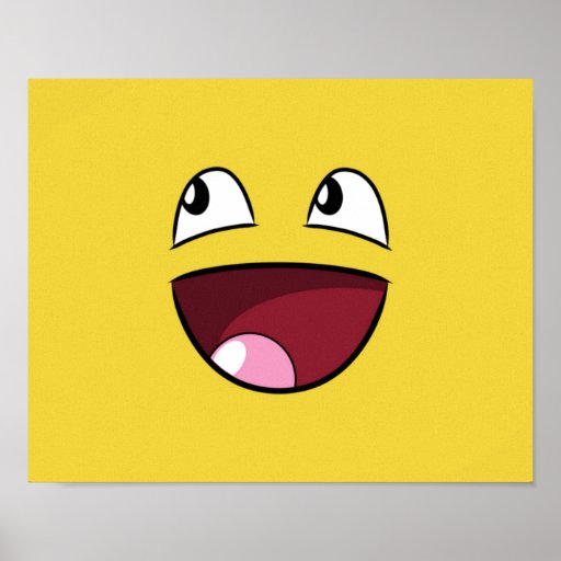 hello happy face print