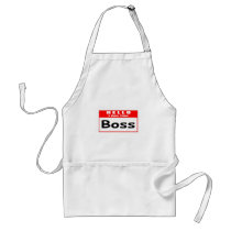 Hello, I Am The Boss ... Nametag Apron