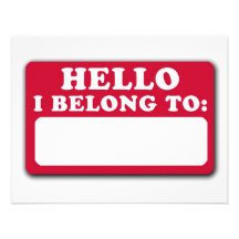 Hello, I belong to... Invitation