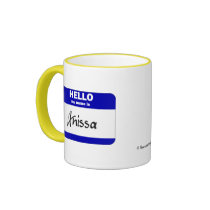 Hello My Name Is Anissa (Blue) Coffee Mugs