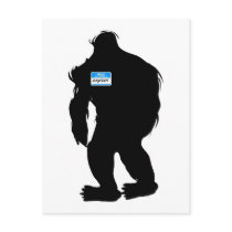 Hello-My Name Is BigFoot Postcard