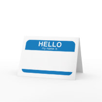 Hello My Name Is - Blue Greeting Cards