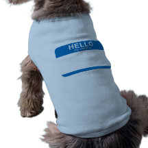 Hello My Name Is - Blue Pet Tee