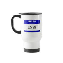Hello My Name Is Brett (Blue) Coffee Mugs
