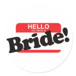 Hello My Name Is Bride stickers