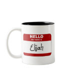 Hello My Name Is Elijah (Red) Coffee Mug