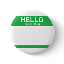 Hello My Name Is - Green Pin