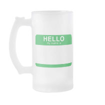 Hello My Name Is - Green Coffee Mug