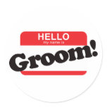 Hello My Name Is Groom stickers