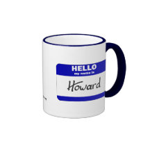 Hello My Name Is Howard (Blue) Mug