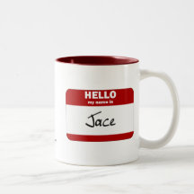 Hello My Name Is Jace (Red) Mug
