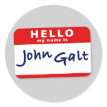 Hello My Name is John Galt stickers
