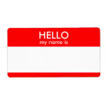 HELLO my name is Personalized Shipping Labels