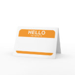 Hello My Name Is - Orange Cards