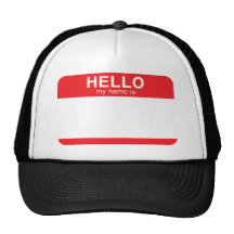Hello My Name Is - Red Trucker Hats
