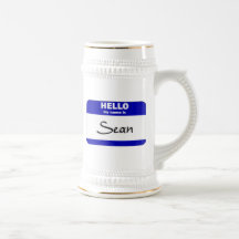 Hello My Name Is Sean (Blue) Mug