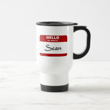 Hello My Name Is Sean (Red) Coffee Mug
