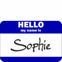 Hello My Name Is Sophie (Blue) t-shirts
