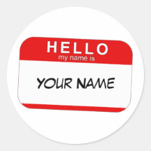 Hello My Name is Sticker