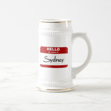 Hello My Name Is Sydney (Red) Mugs