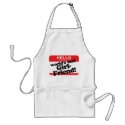Hello My Name Is World's Best Girlfriend aprons