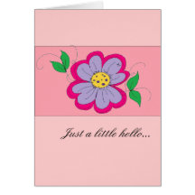 Hello notecard -blank inside