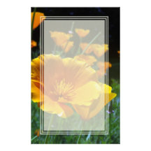 Hello Poppies Blank Stationery