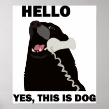 HELLO YES THIS IS DOG telephone phone Print