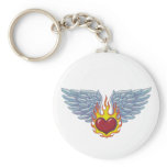 Hells Flames and Angel Wings Keychains