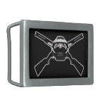 Helmet and cross guns Belt Buckle