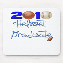 Helmet Grauate Boy and Girl 2010, 2011, & 2012 Mouse Pads