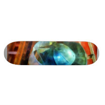 Helmet Hanging on Fire Truck Skate Decks