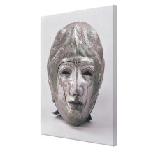 Helmet with Eagle Decoration, Roman (silver) Gallery Wrap Canvas