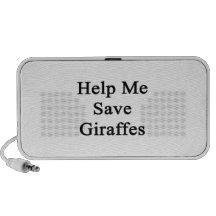 Help Me Save Giraffes iPod Speakers