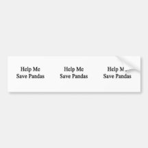 Help Me Save Pandas Bumper Stickers